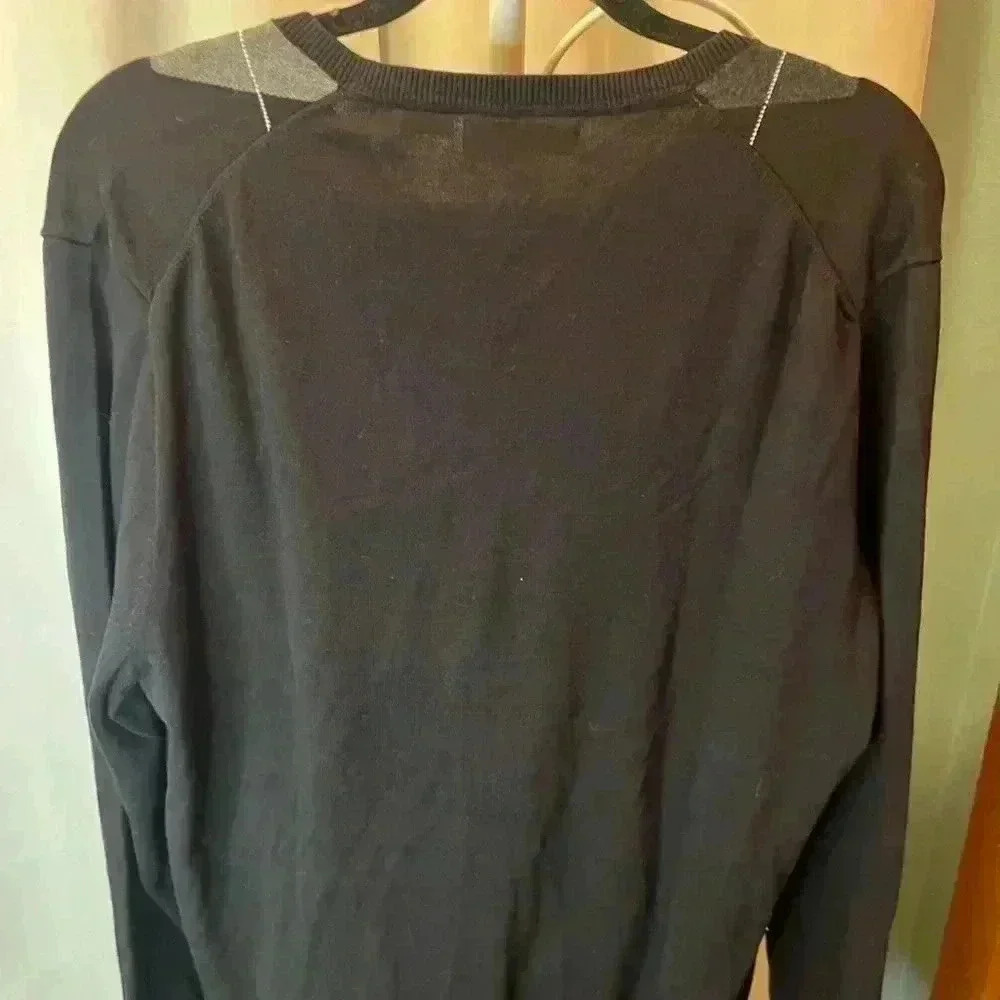 Men’s Argyle Sweater V neck xl Gray - Picture 3 of 4